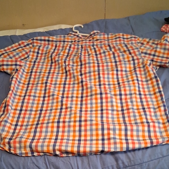 Old Navy Orange and Blue Casual Button Down Shirt - Picture 4 of 5